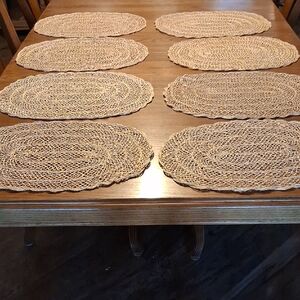 8 Pc. Rattan woven Placemat Set